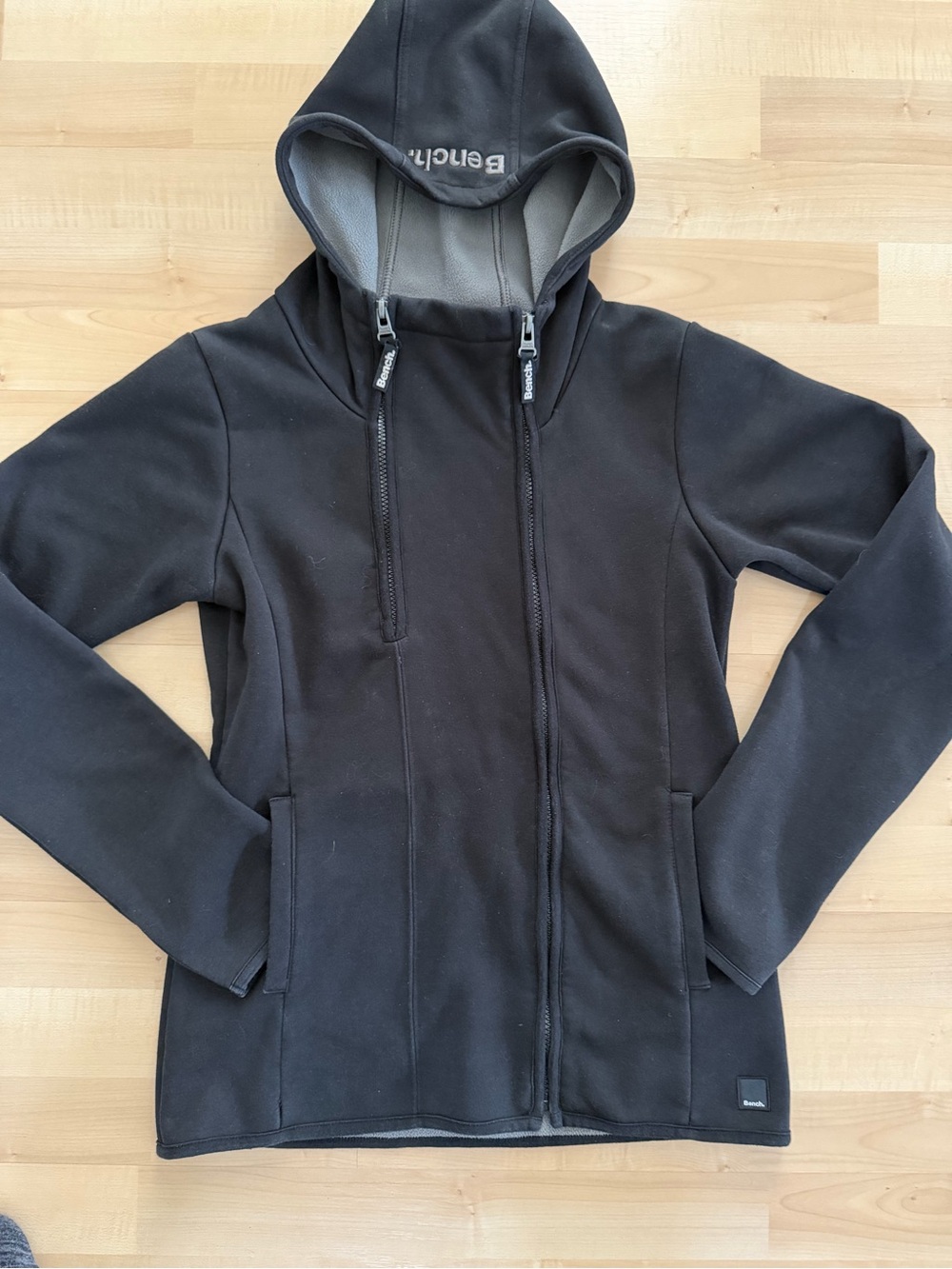 Bench Black Funnel Neck Full Zip Hoodie Jacket Women’s M